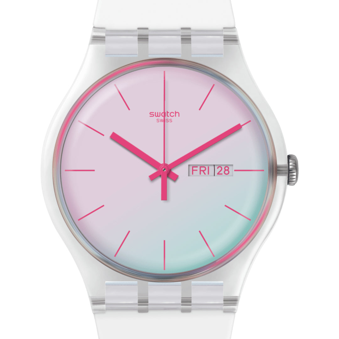 Orologio Unisex Swatch POLAWHITE Quarzo Solo Tempo SO29K704-S14