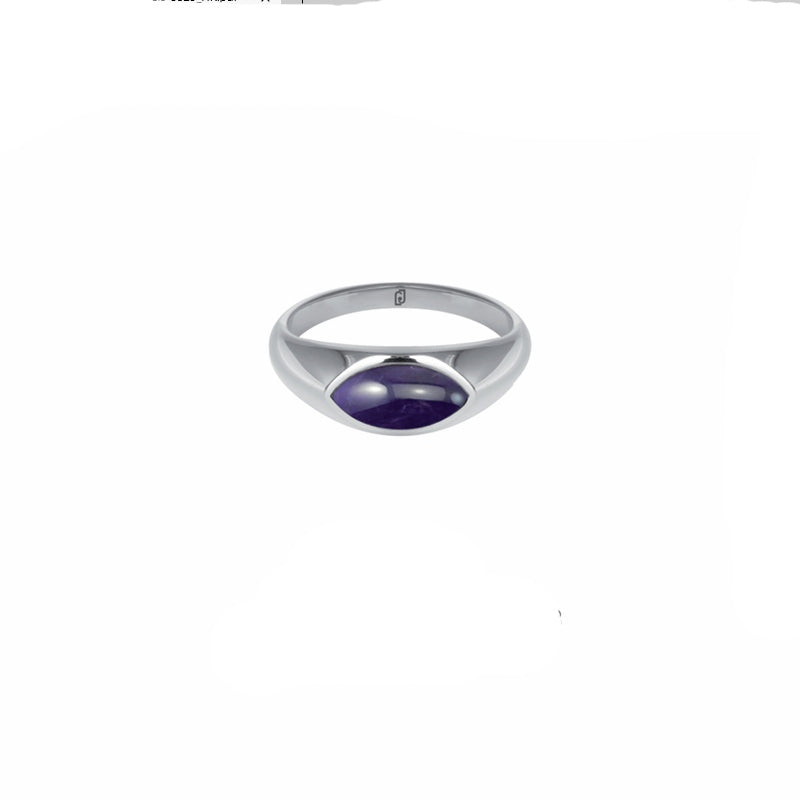 Anello Donna Liu Jo  Acciaio Bianco Pietra Viola LJ2876M12