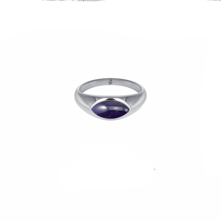 Anello Donna Liu Jo  Acciaio Bianco Pietra Viola LJ2876M12