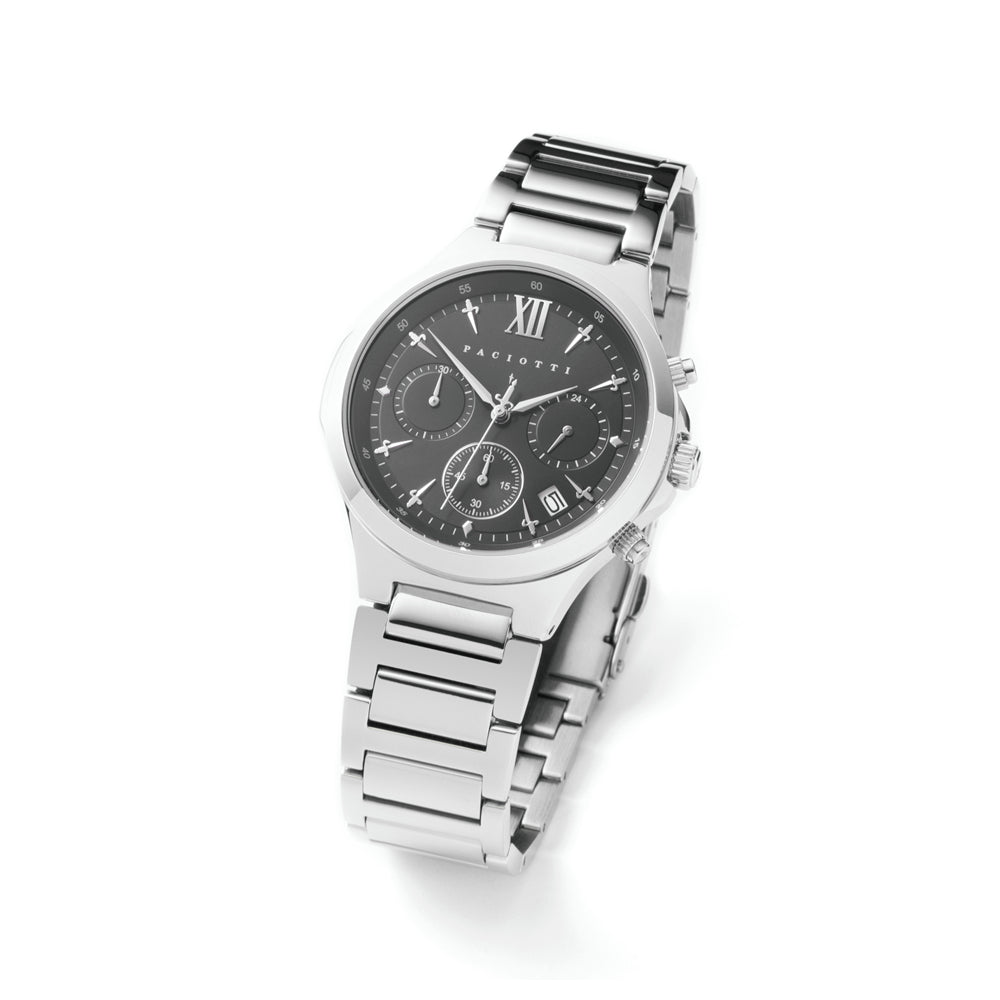 Orologio Uomo Cesare Paciotti Quarzo Cronografo Data Spadini Nero TSCR220