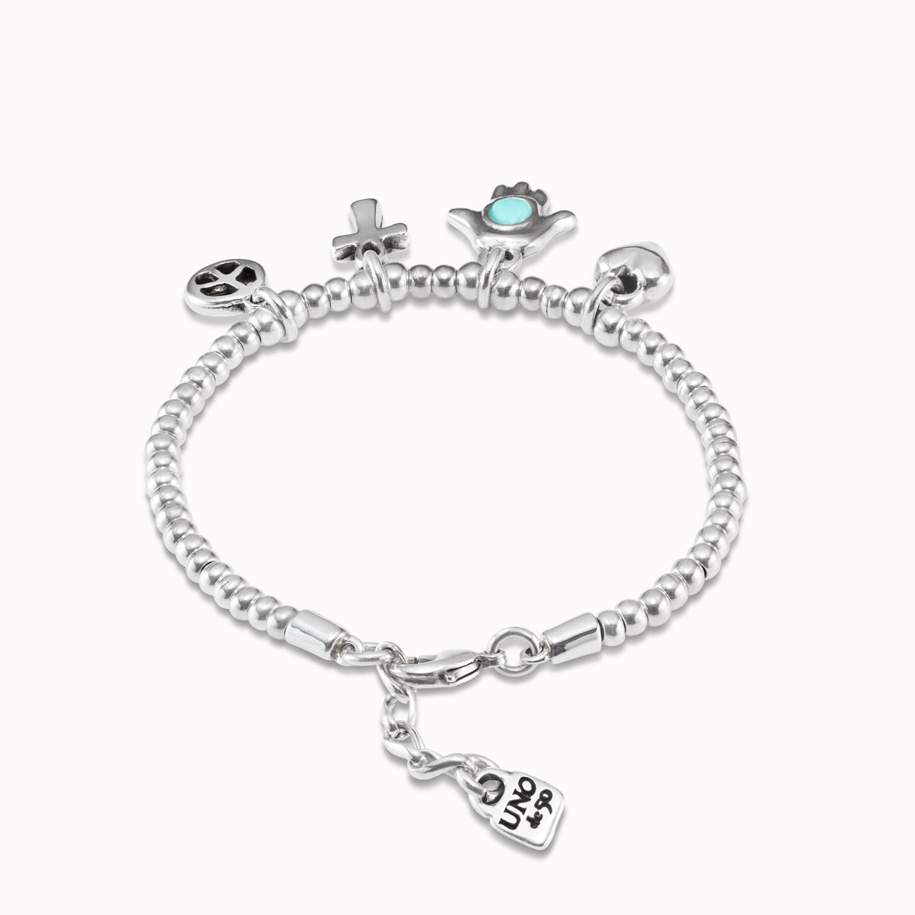 Bracciale Donna Uno De 50 Pendenti Cuore Pace PUL2331TQSMTL0U
