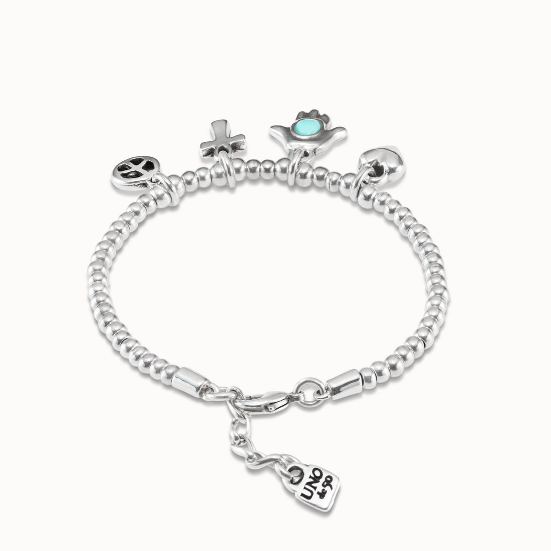 Bracciale Donna Uno De 50 Pendenti Cuore Pace PUL2331TQSMTL0U