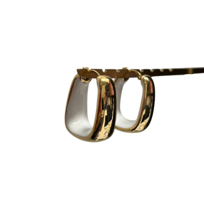 Orecchini Donna Le Gioie di Mavi Argento Smalto Bianco ORE33BIG