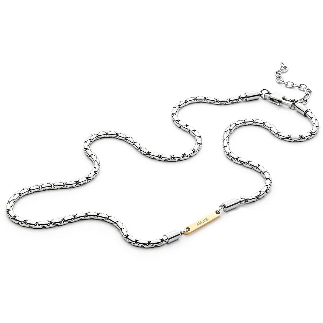 Collana Uomo 4US Cesate Paciotti Acciaio Pvd Oro 4UCL4483