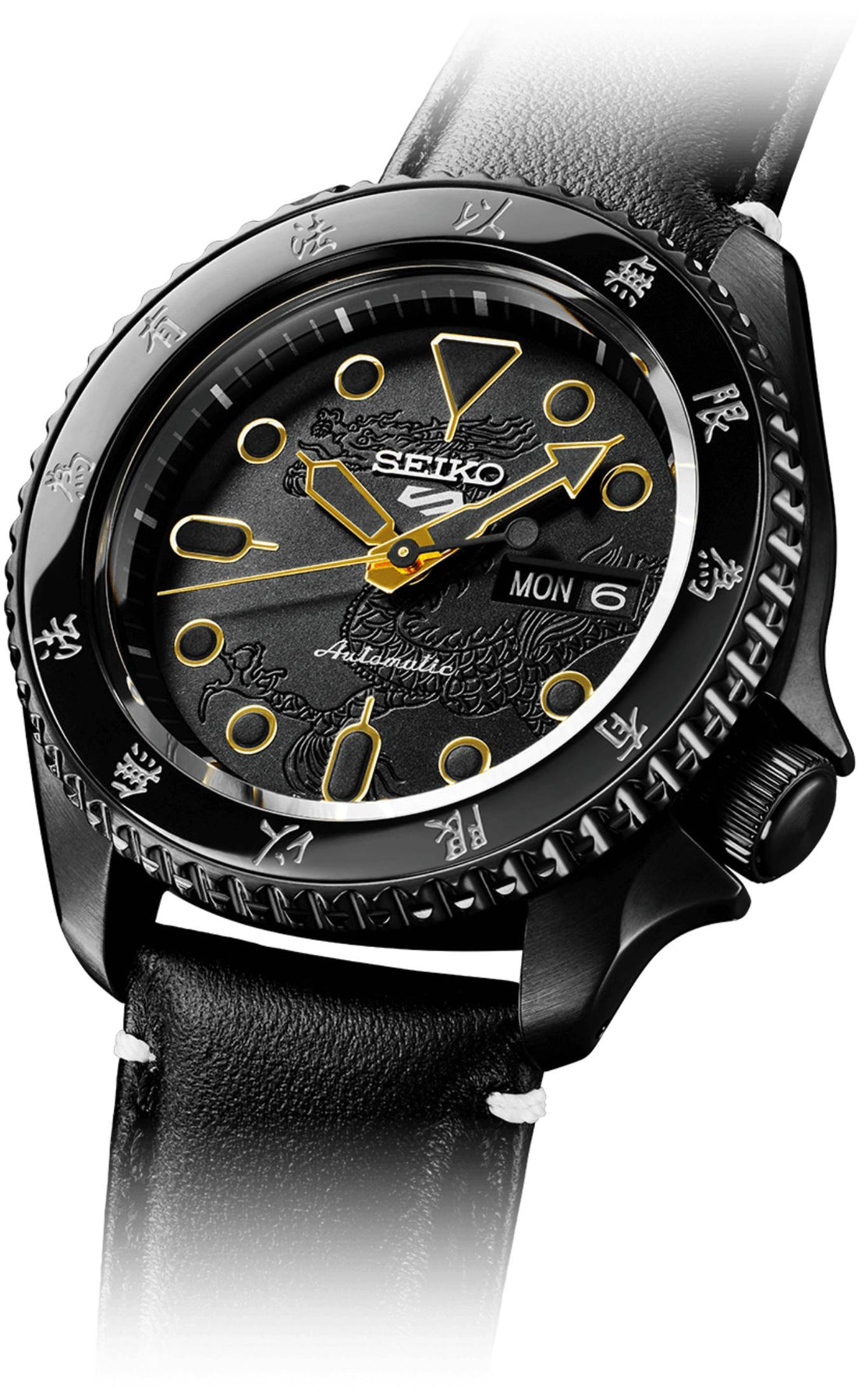 Orologio Uomo Seiko 5 Bruce Lee Automatico Edizione Limitata Nero Giallo SRPK39K1