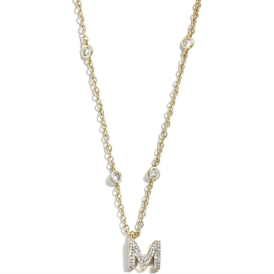 Collana Donna Liu Jo Acciaio Dorato iniziale M Catena Rollò LJ2670