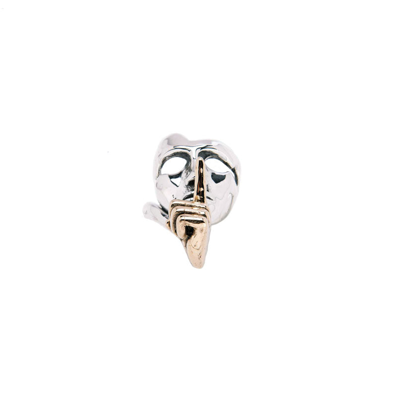 Anello Donna Nemoris Argento 925 Bronzo Rosè Misura 12 Maschera Silenzio MINI NBC01