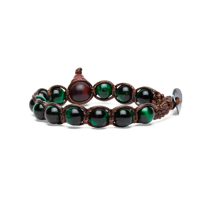 Bracciale Uomo Tamashii Marrone Biglia Occhio Di Tigre verde BHS900-330