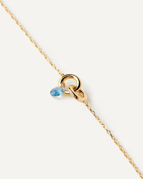 Bracciale Donna PDPaola Argento Dorato 925 Zircone Blu Cielo PU01-774-U