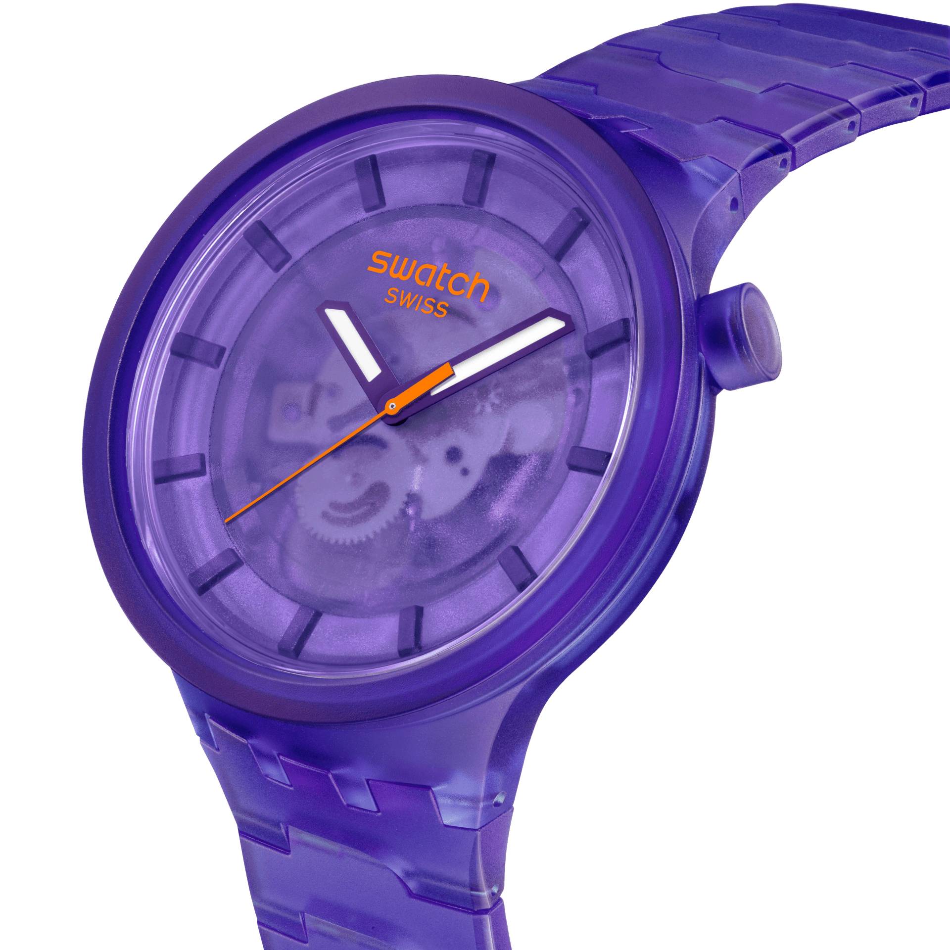 Orologio Unisex Swatch Big Bold Colors Of Joy Purple Scheletrato SB05V103
