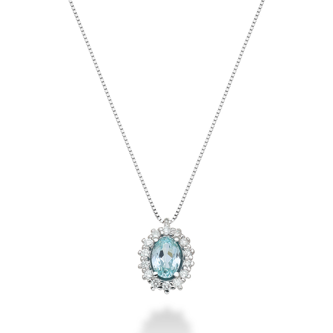 Collana Donna Mikiko Oro 18 KT Tormalina Paraiba 0,70 CT. Diamanti 0,13 CT. MD5086O4PAR