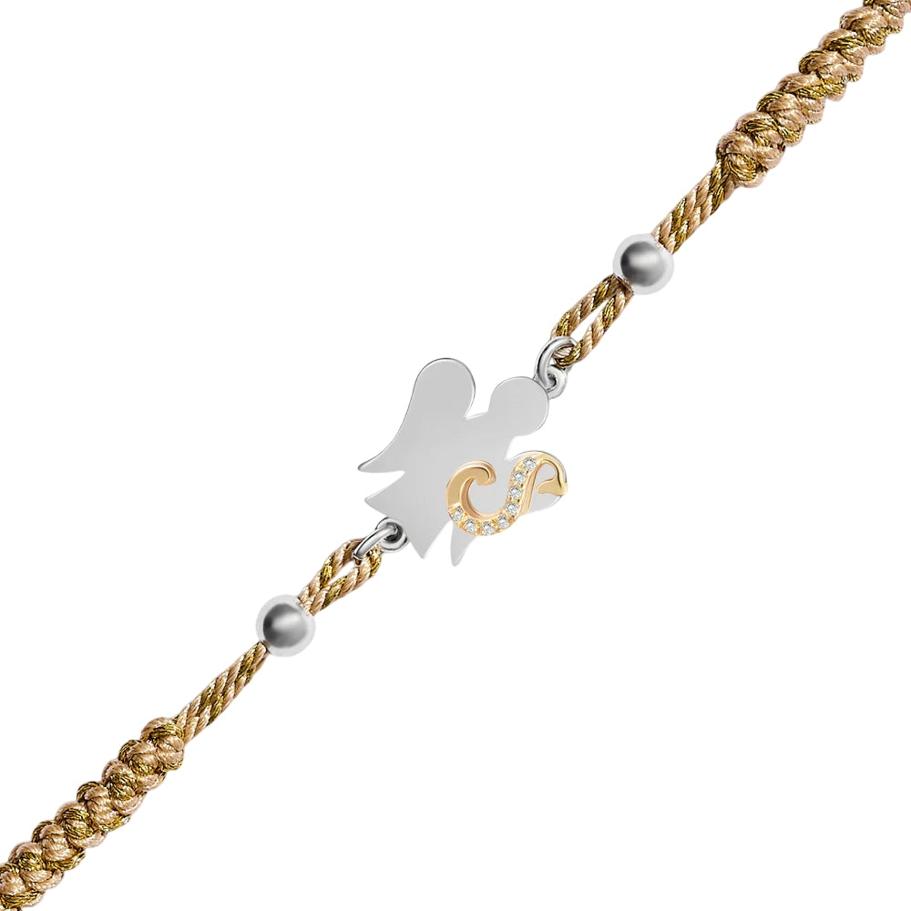 Bracciale Donna Argento 925 Roberto Giannotti Cordino Angelo Iniziale S GIA700S