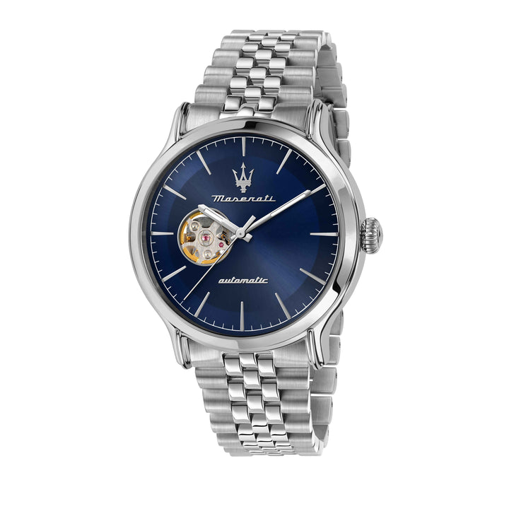 Orologio Uomo Maserati Acciaio Open Heart Blu Automatico Solo Tempo R8823118009