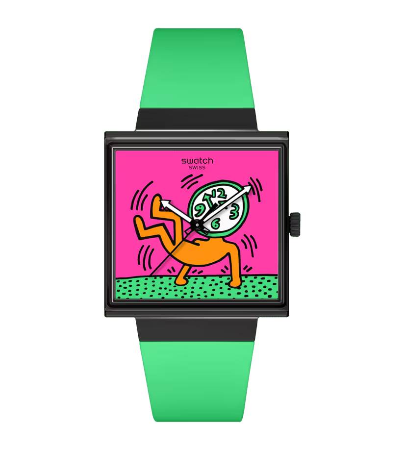 Orologio Unisex Swatch What IF BREAKS OFF Cassa Quadrata SO34Z102