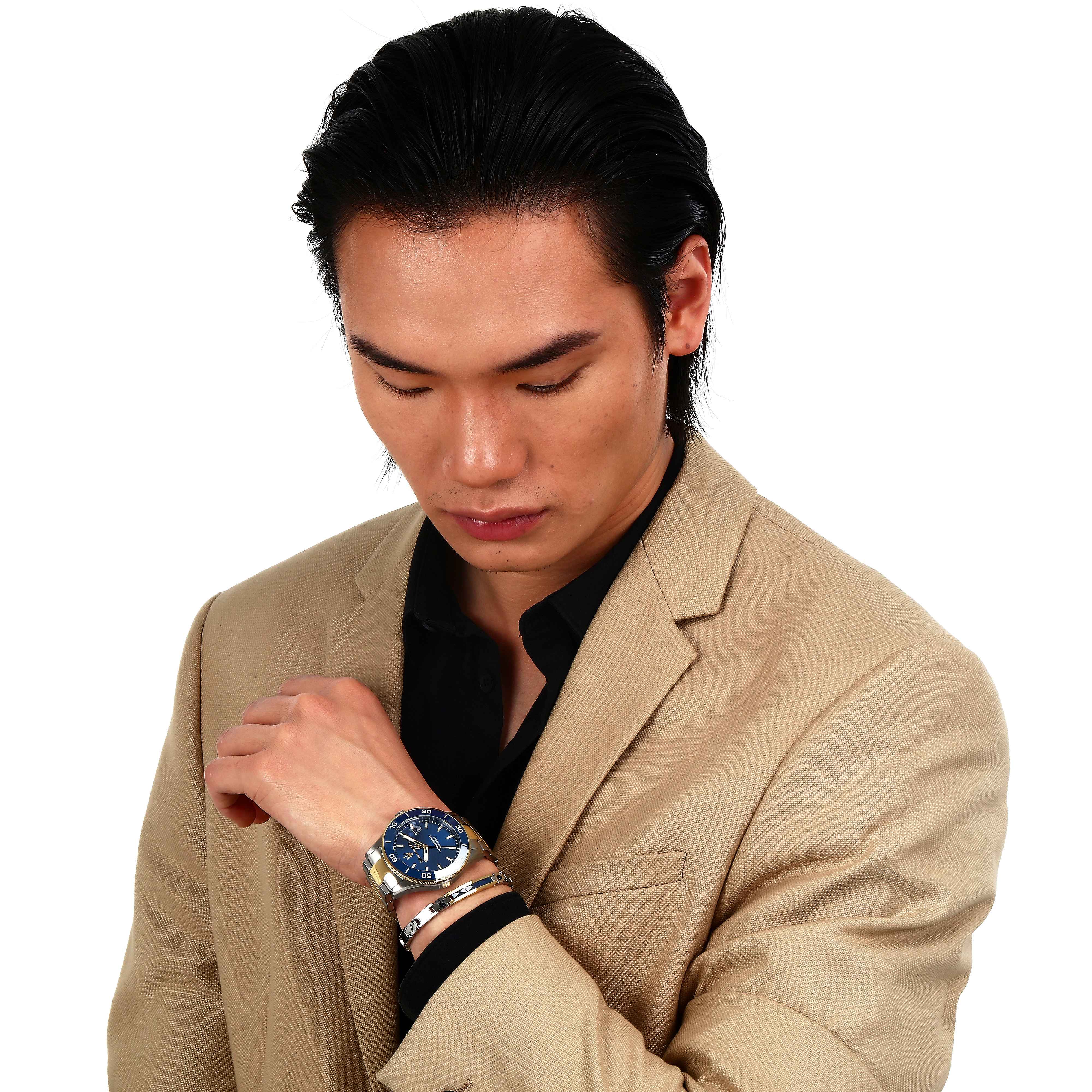 Special Box Orologio Bracciale Uomo Maserati Acciaio Bicolore Ceramica R8873600007