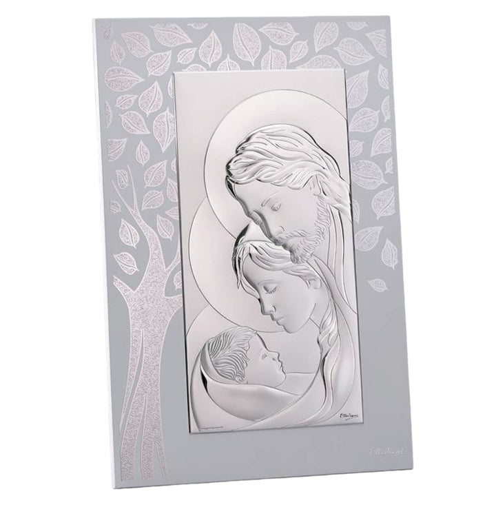 Scultura Ottaviani Sacra Famiglia Argento Lucido Satinato 8006A