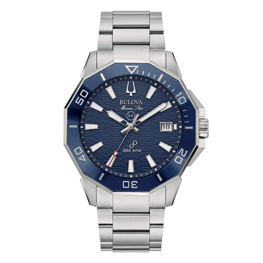 Orologio Uomo Bulova Marine Star Blu Precision 262 Hz Acciaio 96B433