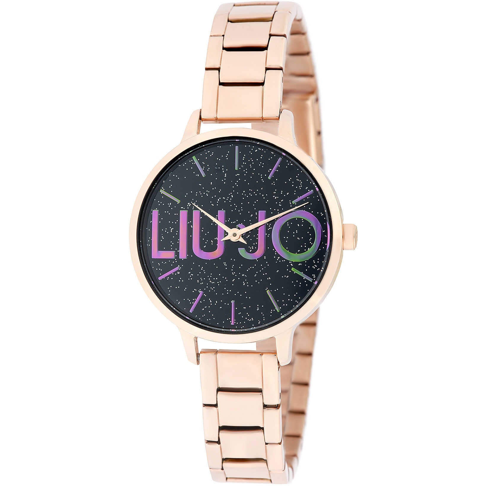 Orologio Donna Liu Jo Acciaio Rosè Solo Tempo Quarzo quadrante glitterato TLJ1791