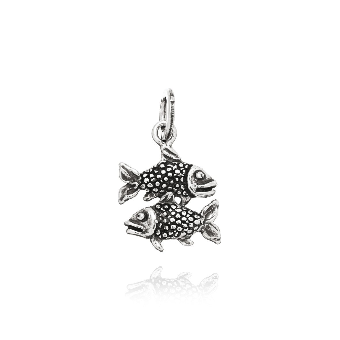 Charm Unisex Giovanni Raspini Argento 925 Segno Zodiacale Pesci Fatto A Mano 08622