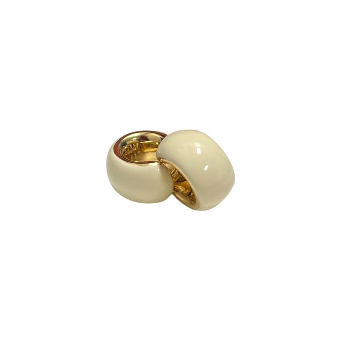 Orecchini Donna Le Gioie di Mavi Argento Smalto Bianco Crema ORE1/G37