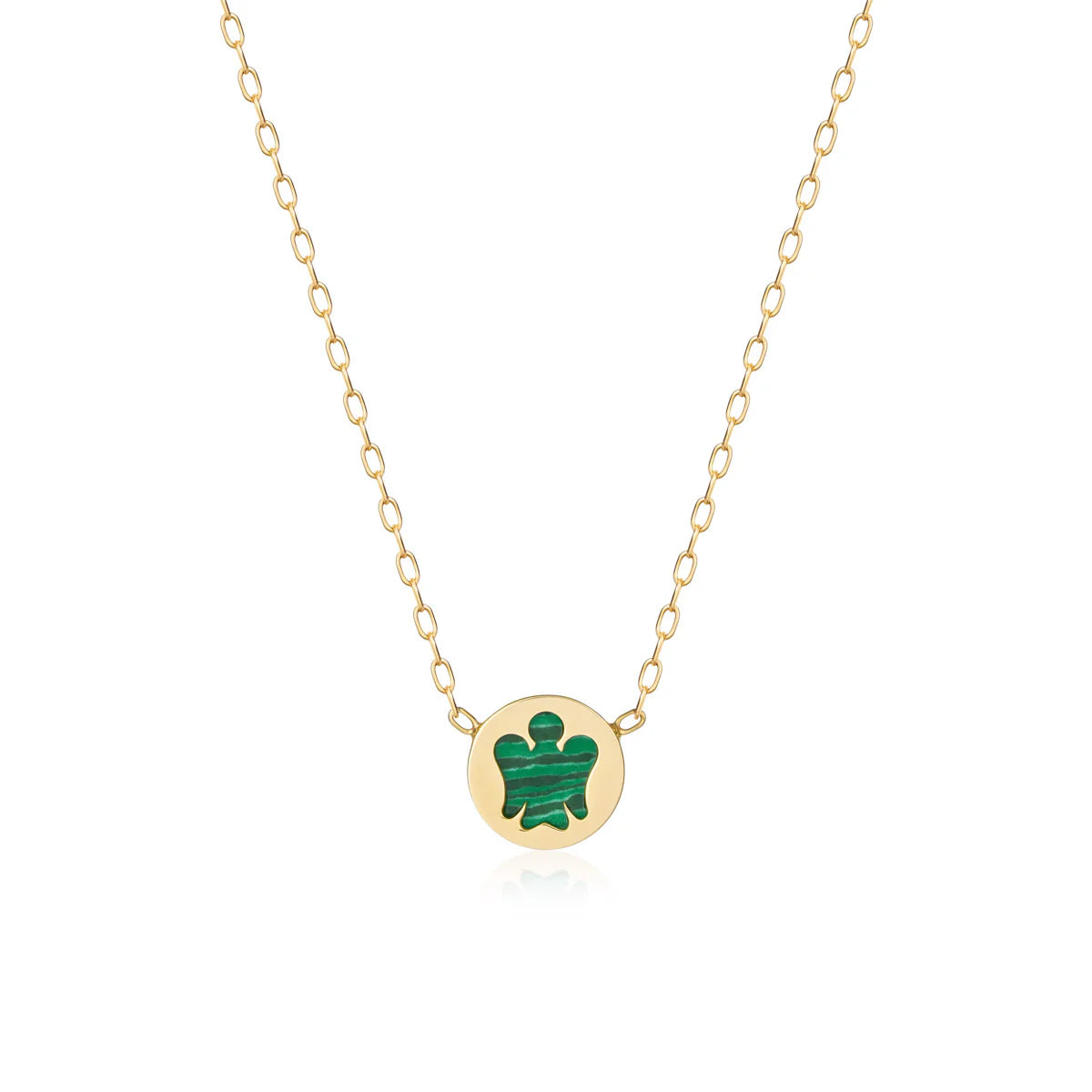 Collana Donna Ragazza Roberto Giannotti Angelo Oro Giallo 18 KT Malachite PZ688
