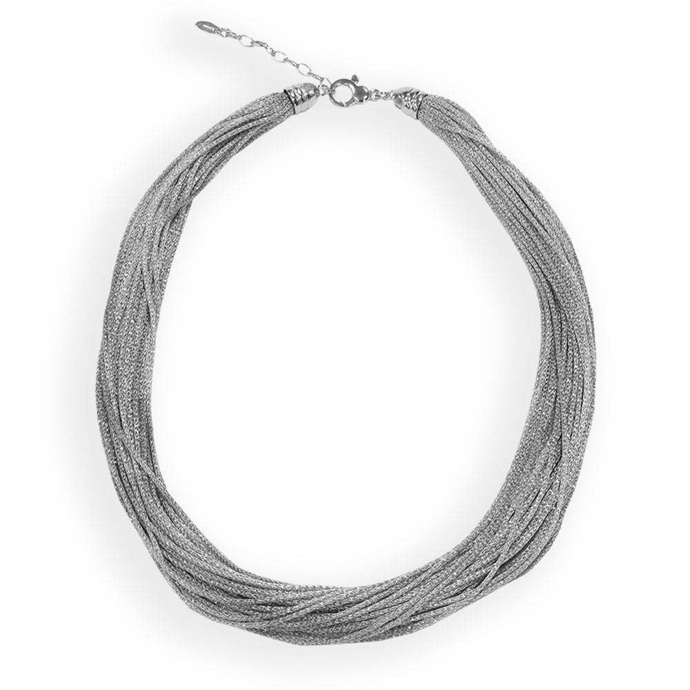 Collana Donna Borsari Rugiada Argento 925 Filato Metallico CL-RUG02SP
