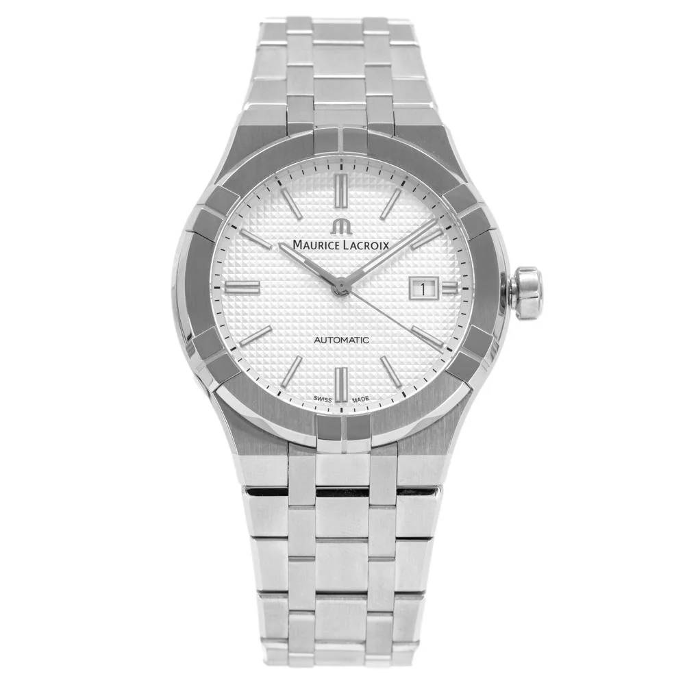 Orologio Uomo Maurice Lacroix Aikon Data Automatico Bianco AI6008-SS002-130-1