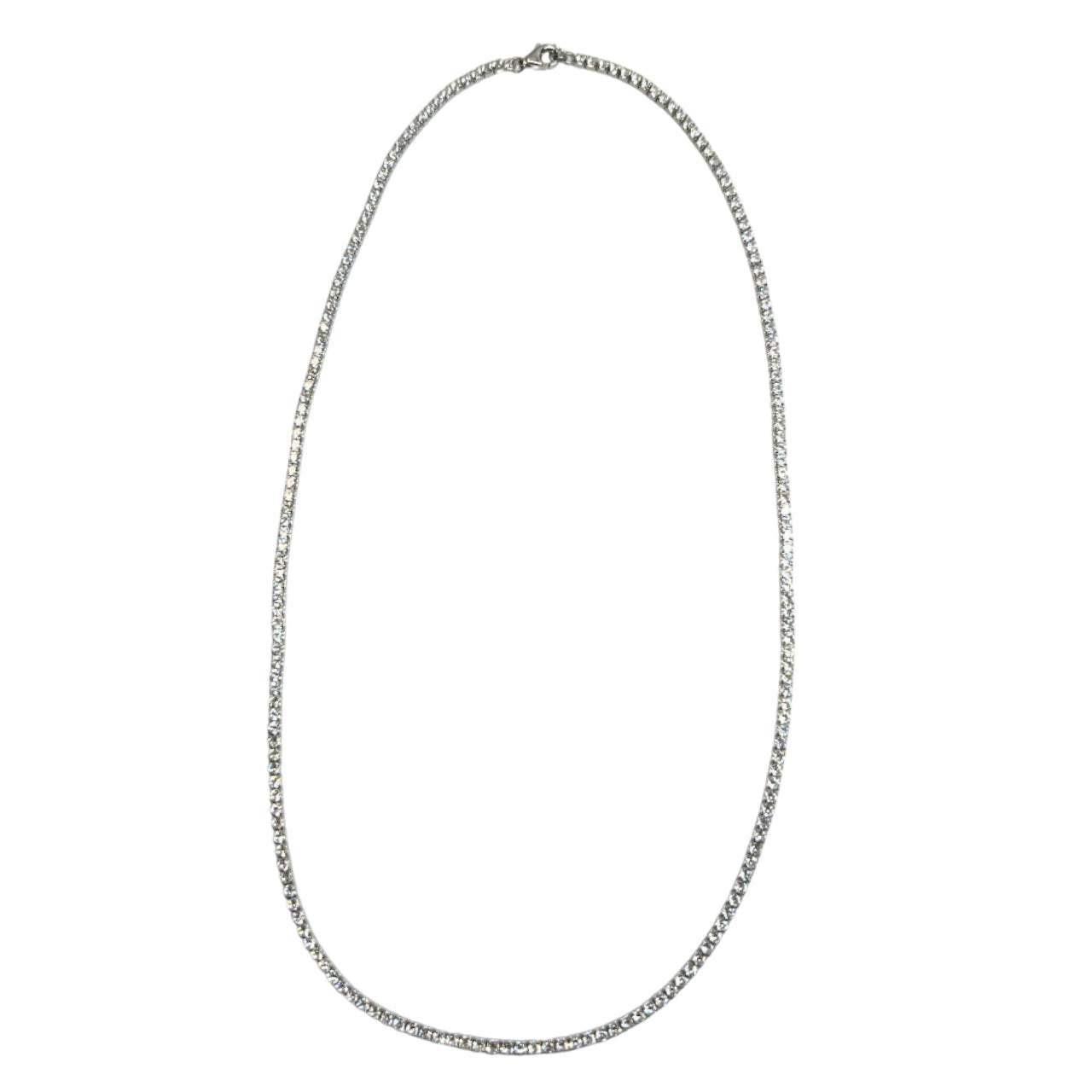 Collana Donna Re Mida Tennis Argento Lucido Zirconi Bianchi Tennis-7