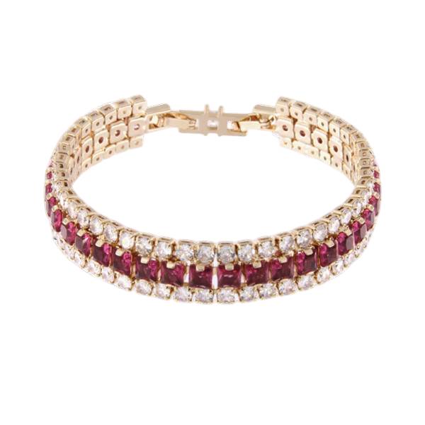Bracciale Donna Magnolia Tennis Zirconi Bianchi Magenta BC1025R