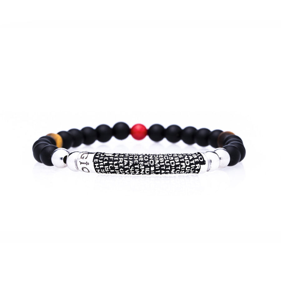 Bracciale Perle Nere Precem Pater Argento 925 AGI251/B-AB-N
