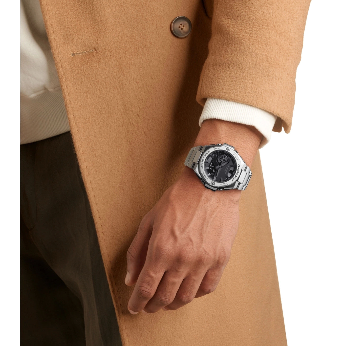 Orologio Uomo GShock Casio Acciaio Carica Solare Analogic Digital GST-B500D-1A1ER