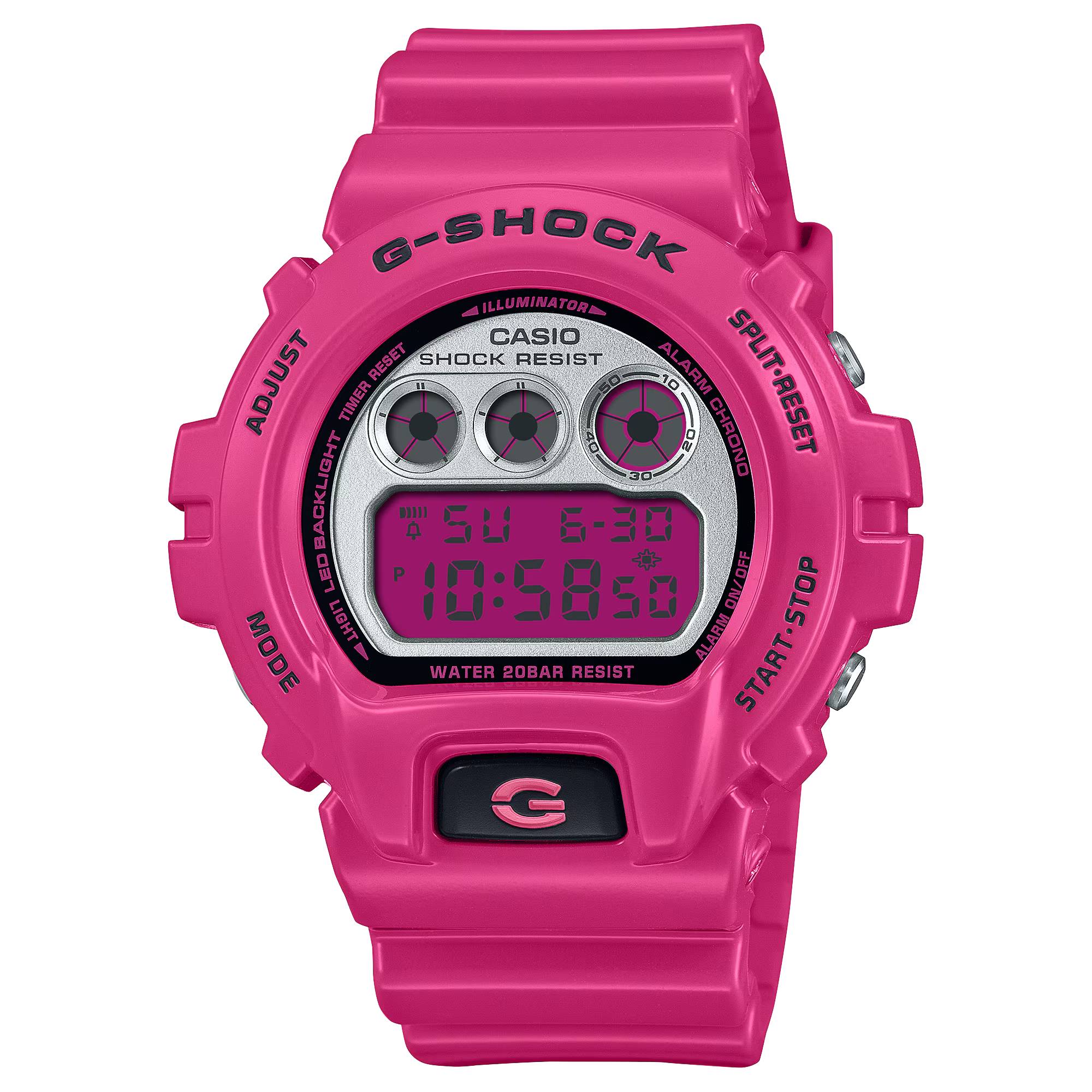 Orologio Unisex Casio G-SHOCK Quarzo Digitale Rosa Argento DW-6900RCS-4ER
