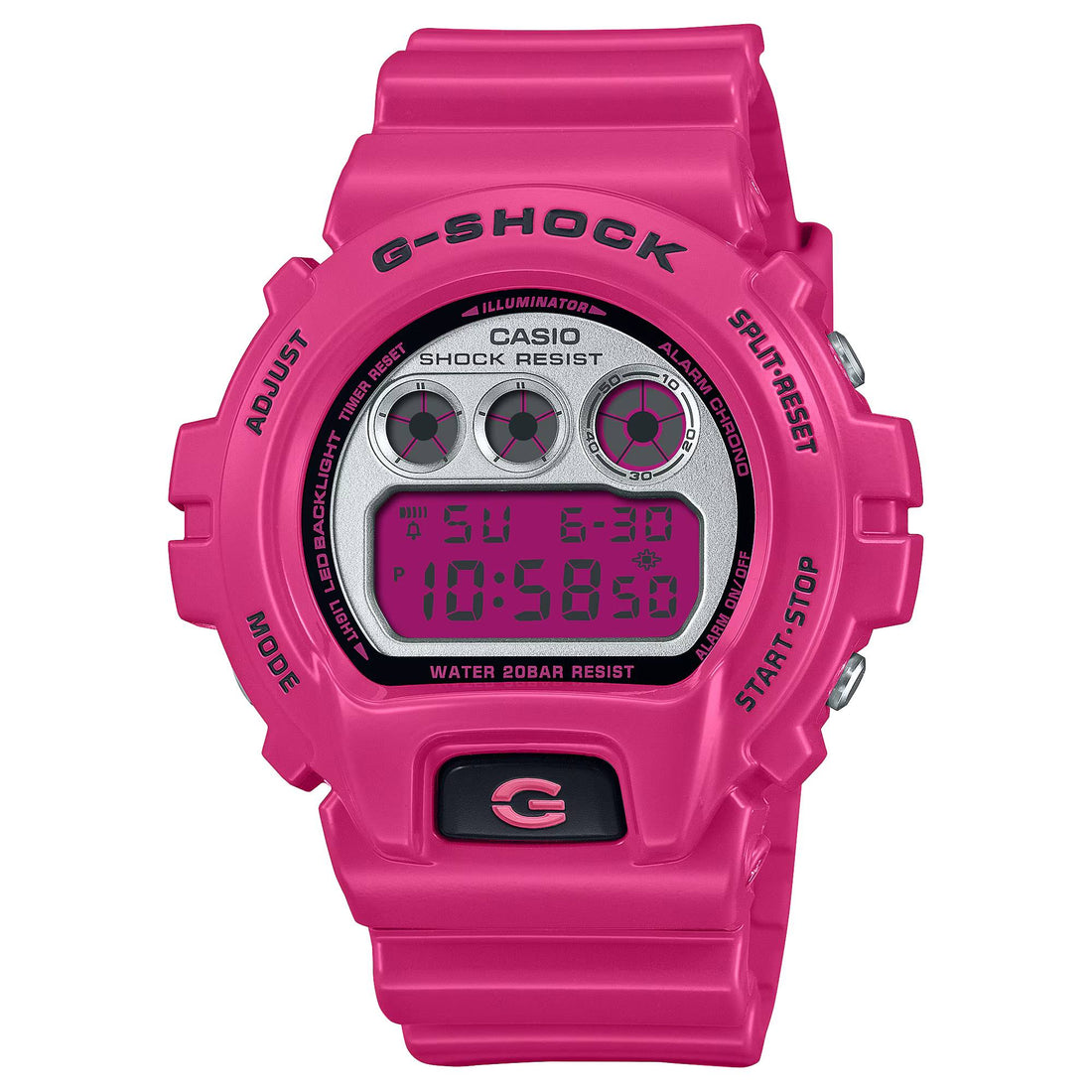 Orologio Unisex Casio G-SHOCK Quarzo Digitale Rosa Argento DW-6900RCS-4ER