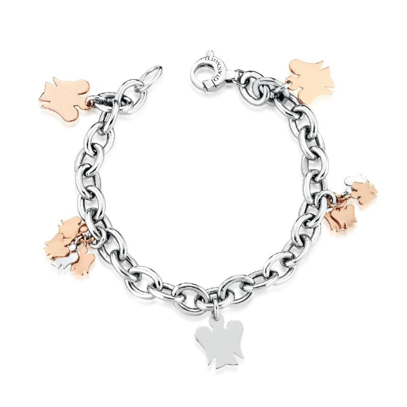 Bracciale Donna Argento 925 Roberto Giannotti Angeli Bianco Rosè Catena