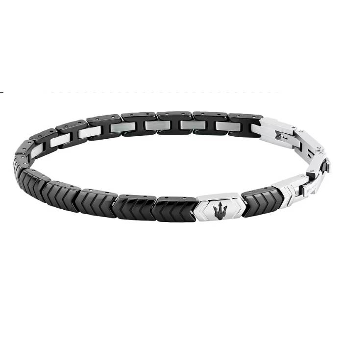 Bracciale Uomo Maserati Acciaio Nero JM226ATZ86