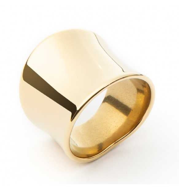 Anello Donna a fascia in acciaio dorato 4UAN4315W/10