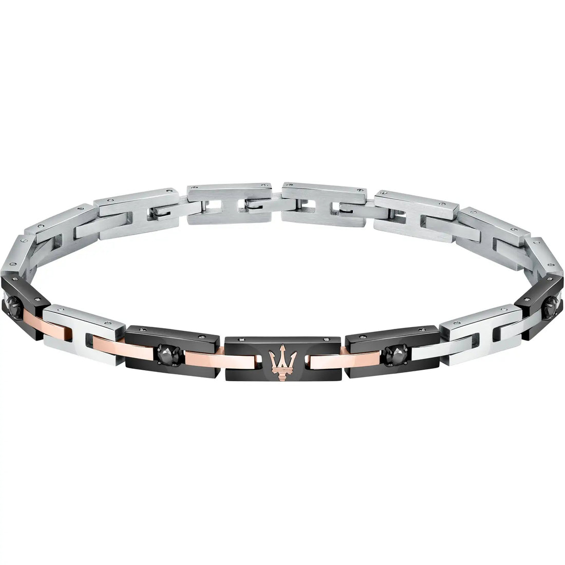 Bracciale Uomo Acciaio Maserati Jewels Nero Rose Gold JM422ATJ09