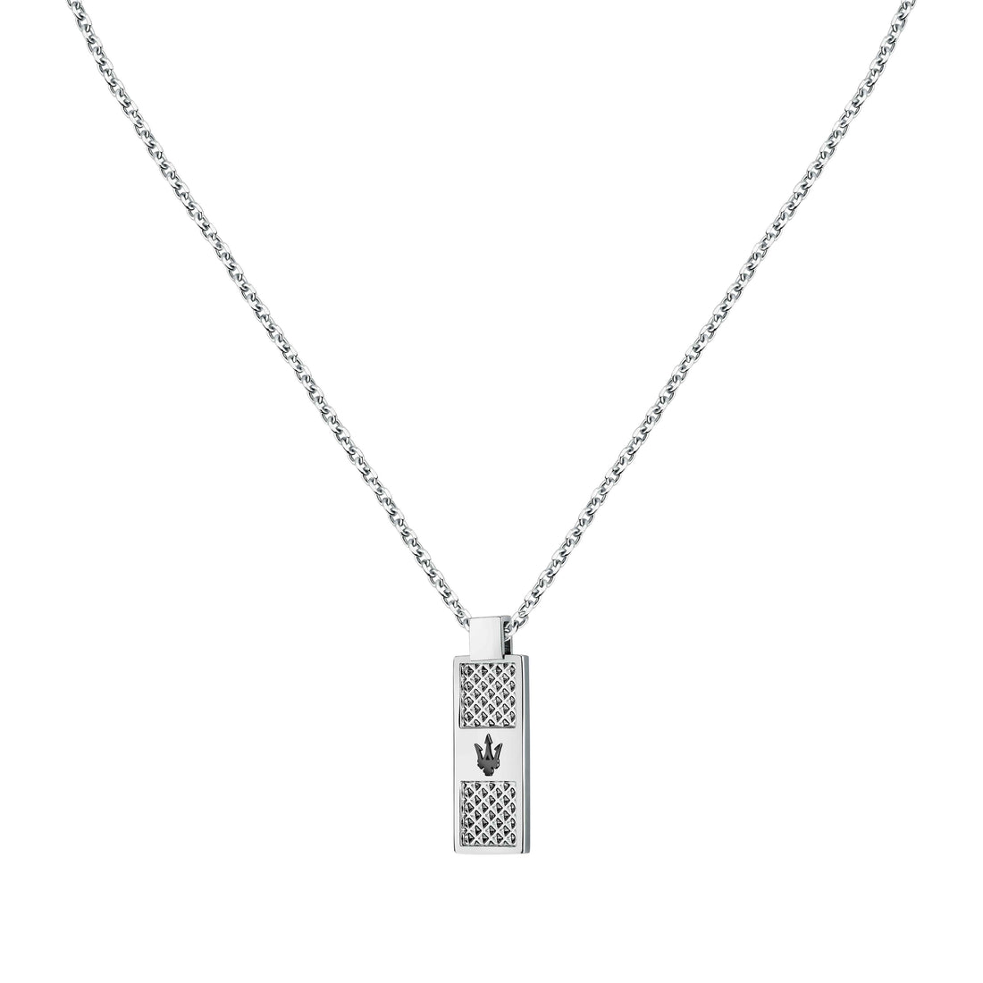 Collana Uomo Maserati Acciaio Logo PDV Nero JM423AVD20