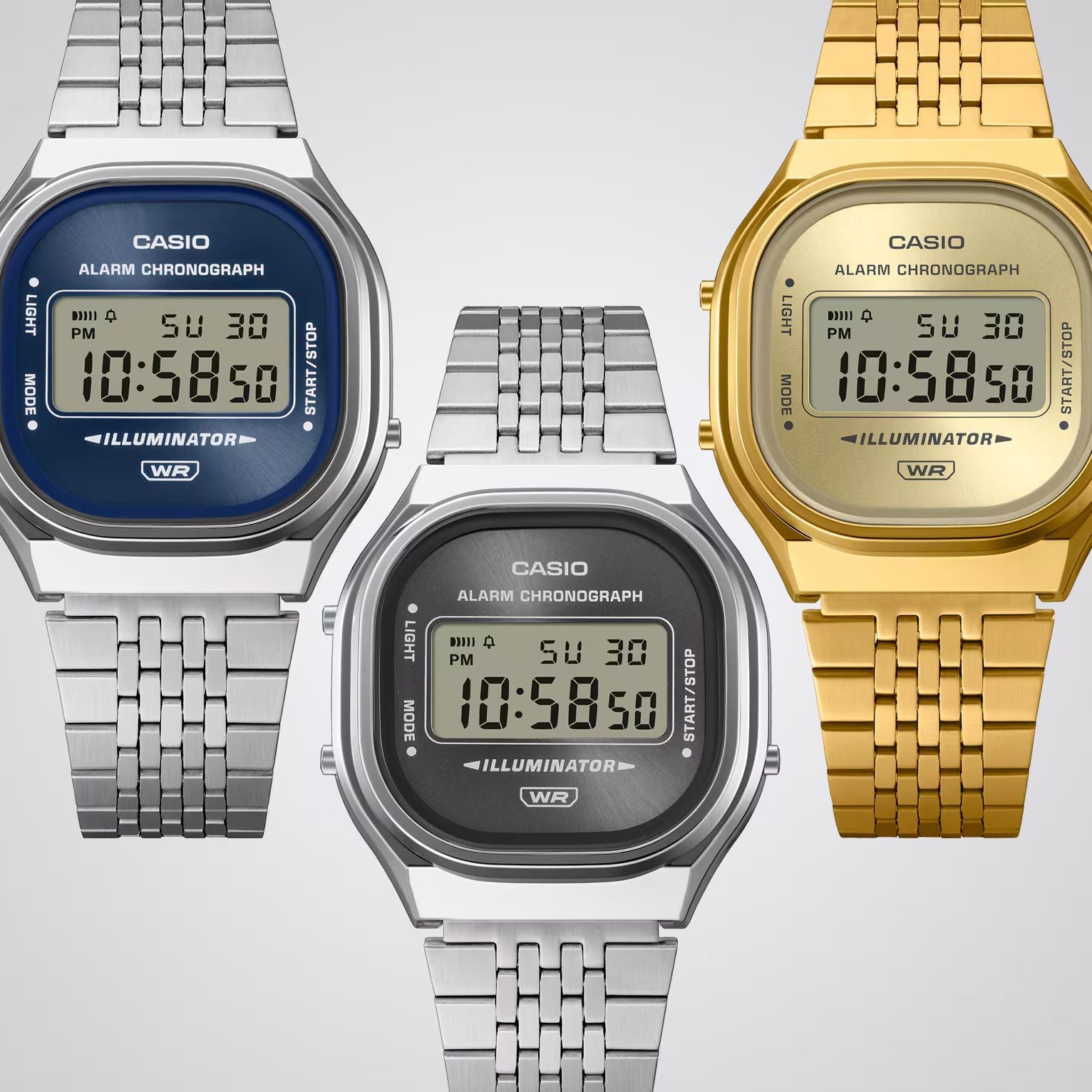 Orologio Unisex Casio Vintage Acciaio Quarzo Digitale Blu A140WE-2AEF