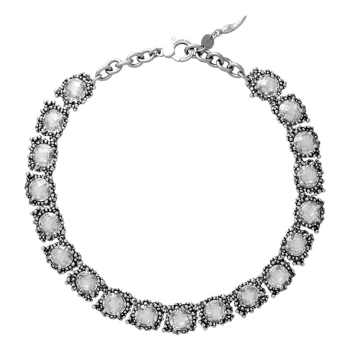 Collana Donna Giovanni Raspini Argento 925 Zirconi Grandi Trasparenti 11794