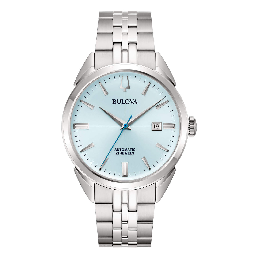 Orologio Uomo Bulova Sutton Automatico Azzurro Turchese Lucido 96B423