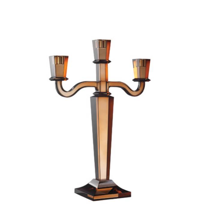 Candeliere Cristallo Di Corte Celebration Fumè 3 Fiamme 44,5 cm CDC01078