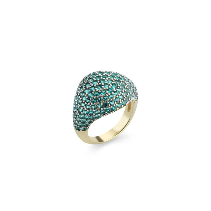 Anello Chevalier Donna Laura P. Argento Dorato 925 Zirconi Paraiba AN0106GP/8