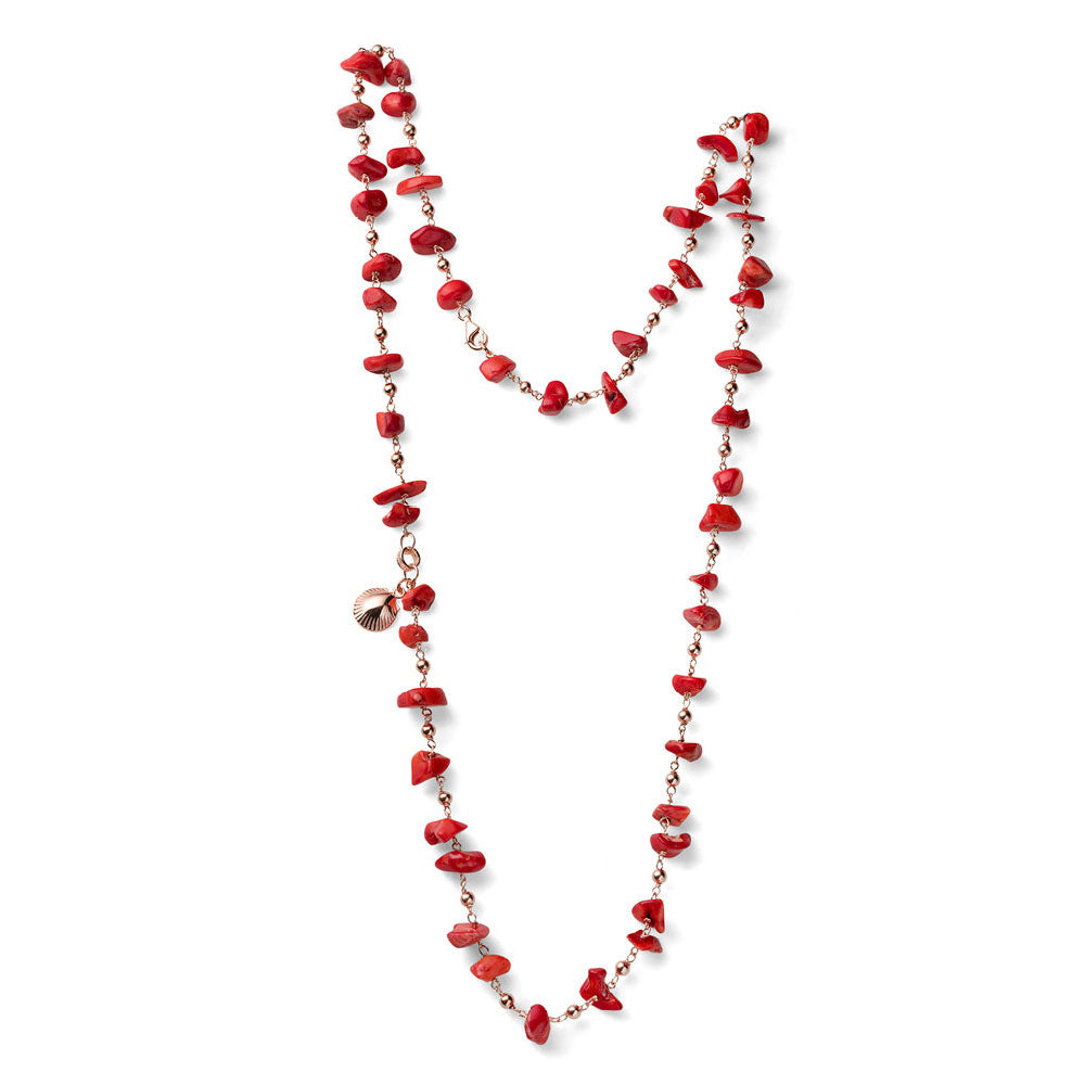 Collana Donna Maria Cristina Sterling Argento Rosè 925 Calcite Rosso G4252CR