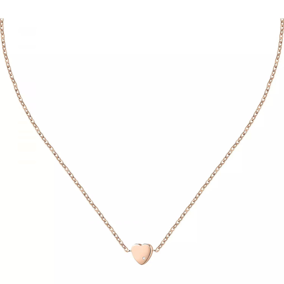 Collana Donna La Petite Story Acciaio Rosé Con Cuore E Zircone Bianco LPS10ASD06