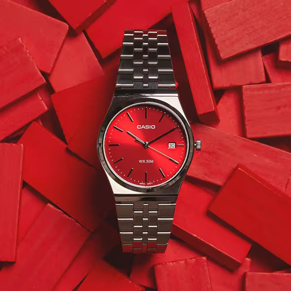 Orologio Unisex Acciaio Casio Quarzo Rosso Fuoco MTP-B145D-4A2VEF