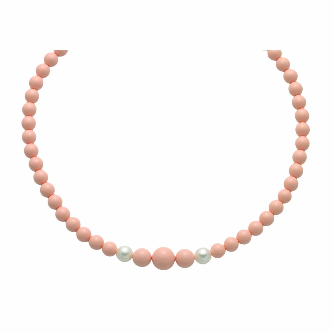 Collana Donna Argento 925 Miluna Pasta Di Corallo Rosa Perle Terra Mare PCL5956
