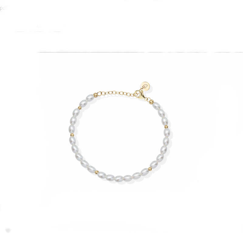 Bracciale Donna Liu Jo Acciaio Dorato Con Perle LJ2848