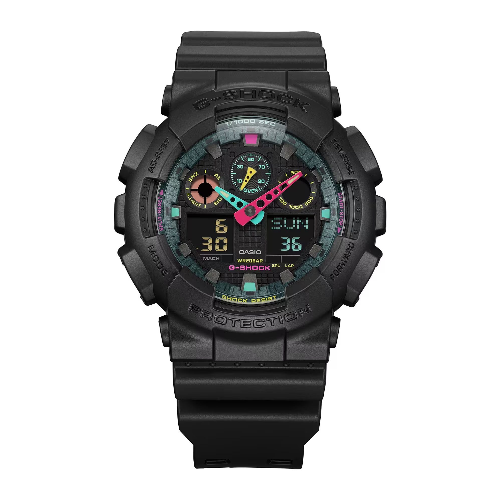 Orologio Uomo Casio G-SHOCK Quarzo Nero Fluorescente GA-100MF-1AER