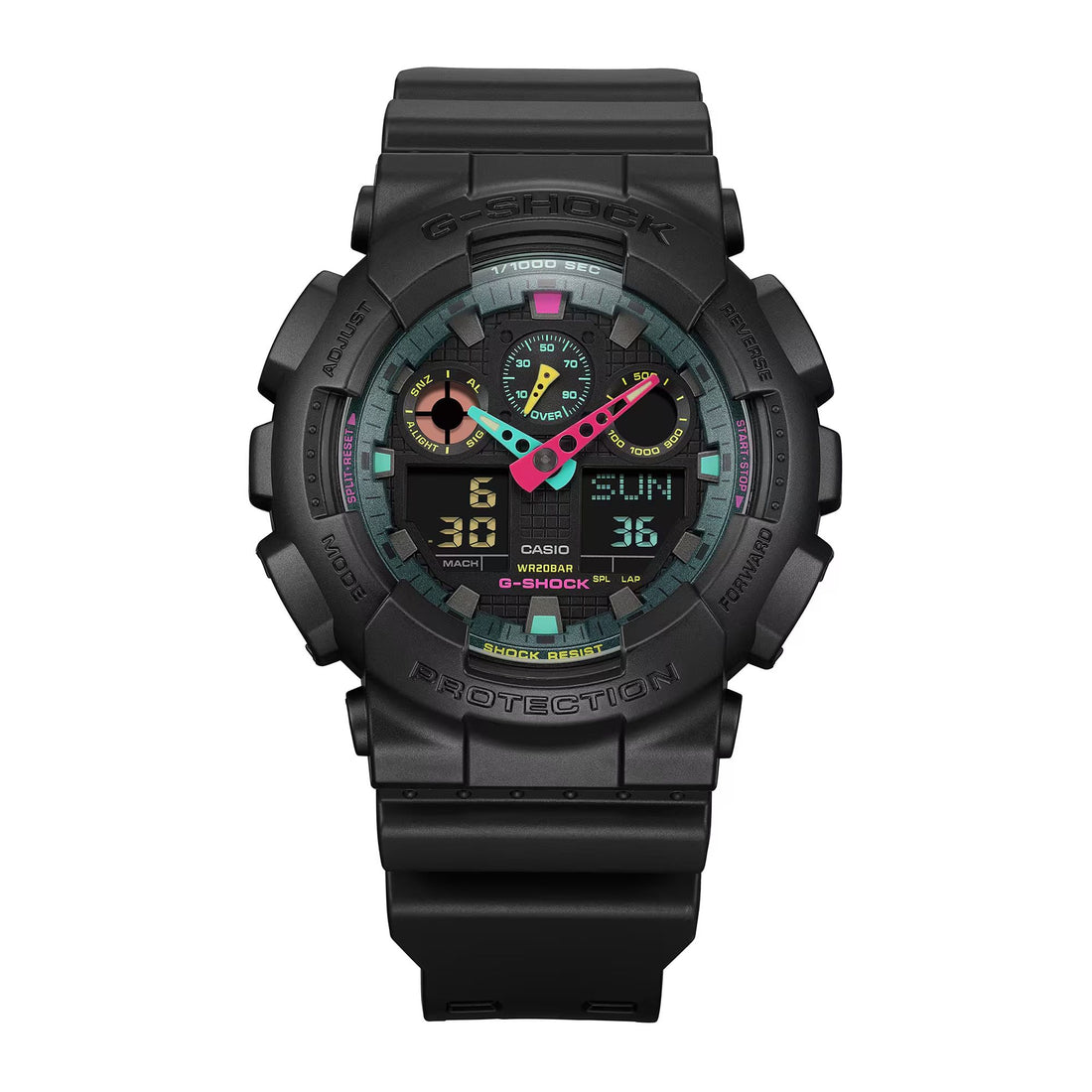 Orologio Uomo Casio G-SHOCK Quarzo Nero Fluorescente GA-100MF-1AER